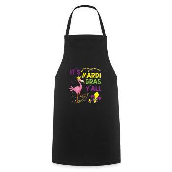 C’est Mardi Gras Y’all Shenanigan Flamingo Lover - Tablier de cuisine - noir - Devant - AI Model Male 185 dark (185cm)
