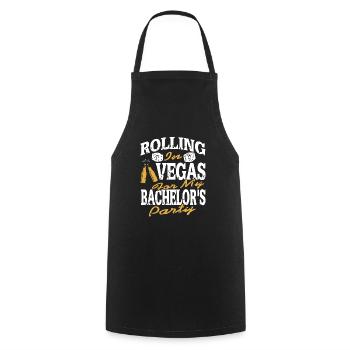Rolling In Vegas For My Bachelor's Party Retro - Cooking Apron - black - Front - AI Model Male 185 dark (185cm)