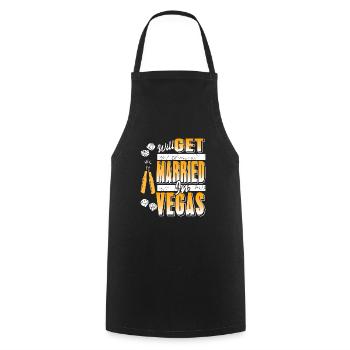 Retro Will Get Married In Vegas Bachelor Party - Cooking Apron - black - Front - AI Model Male 185 dark (185cm)