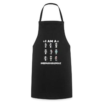 Sheepadoodle Dog - Cooking Apron - black - Front - AI Model Male 185 dark (185cm)