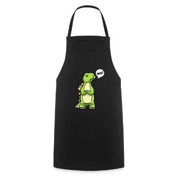Stubborn Stegosaurus dinosaur of none - Cooking Apron - black - Front - AI Model Male 185 dark (185cm)