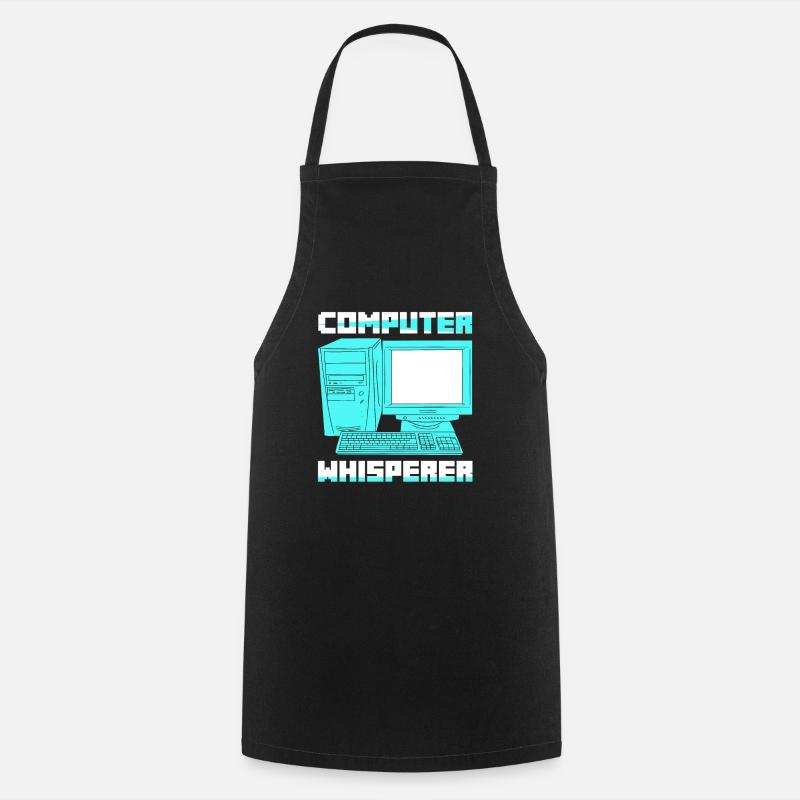 Codage du logiciel Computer Whisperer - Tablier de cuisine - noir