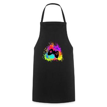 Humour Jeux Vidéo Mode Joueur Activé Cadeau Gamer - Tablier de cuisine - noir - Devant - AI Model Male 185 dark (185cm)