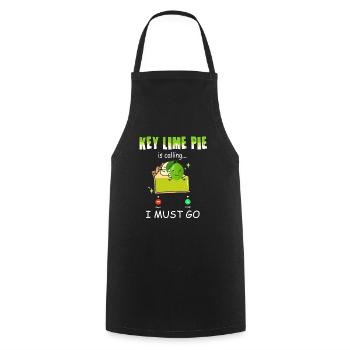 Drôle de conception de gâteau au citron - Tablier de cuisine - noir - Devant - AI Model Male 185 dark (185cm)
