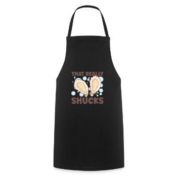 Oyster Lovers Funny Oyster Oyster Shucker - Cooking Apron - black - Front - AI Model Male 185 dark (185cm)