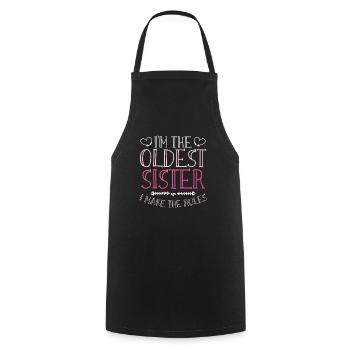 In The Oldest Sister I Make The Rules siblings - Cooking Apron - black - Front - AI Model Male 185 dark (185cm)
