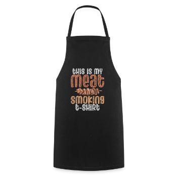 This Is My Meat Smoking Barbecue - Cooking Apron - black - Front - AI Model Male 185 dark (185cm)