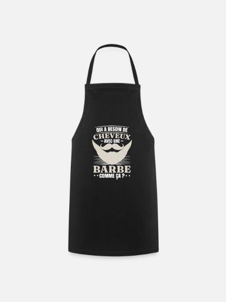 Barbe Humour - Tablier de cuisine - noir