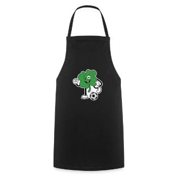 Football Clover Lucky Clover Irish St. Patrick - Cooking Apron - black - Front - AI Model Male 185 dark (185cm)