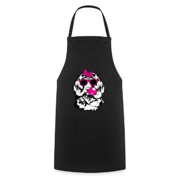English Springer Spaniel Dog - Cooking Apron - black - Front - AI Model Male 185 dark (185cm)