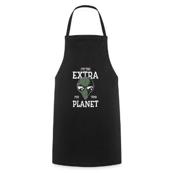 Alien Extrovert Extraterrestrial Beings Cool Alien - Cooking Apron - black - Front - AI Model Male 185 dark (185cm)