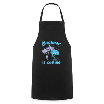 Summer Is Coming - Cooking Apron - black - Front - AI Model Male 185 dark (185cm)