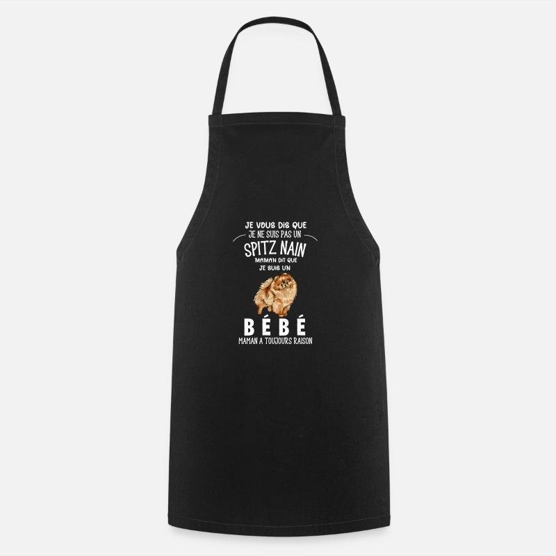 je ne suis pas un spitz nain - Tablier de cuisine - noir