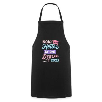 A Degree Hot 2023 Master's Degree - Cooking Apron - black - Front - AI Model Male 185 dark (185cm)