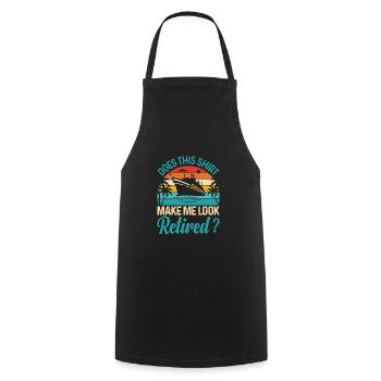 Cruise Captain Funny Triton Cruise Sail - Cooking Apron - black - Front - AI Model Male 185 dark (185cm)