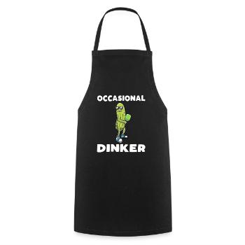 Funny Cucumber Lovers Pickleball Players - Cooking Apron - black - Front - AI Model Male 185 dark (185cm)