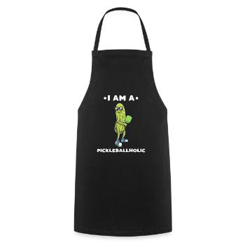 Funny Cucumber Lovers Pickleball Players - Cooking Apron - black - Front - AI Model Male 185 dark (185cm)