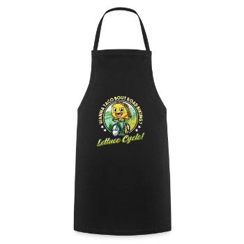 Taco Bike Road Bike Cycling Cinco De Mayo - Cooking Apron - black - Front - AI Model Male 185 dark (185cm)