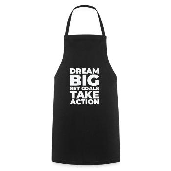 Goal Life Quotes Message positif Motivationnel - Tablier de cuisine - noir - Devant - AI Model Male 185 dark (185cm)