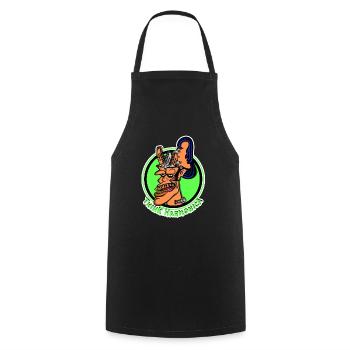 Harmonica style Rat Fink harmoniciste - Tablier de cuisine - noir - Devant - AI Model Male 185 dark (185cm)