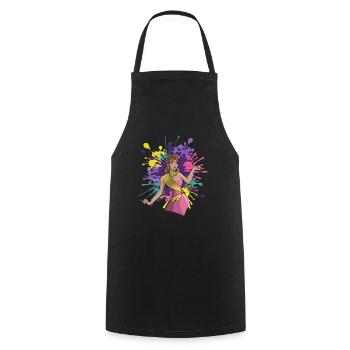 Radha Krishna Hinduismus Hindu Holi Festival - Kochschürze - Schwarz - Vorne - AI Model Male 185 dark (185cm)