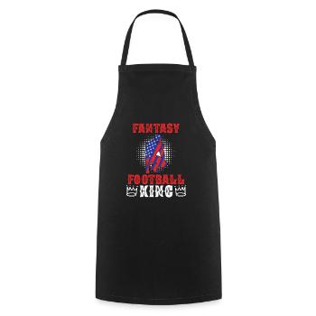 Fantasy Football King - Cooking Apron - black - Front - AI Model Male 185 dark (185cm)