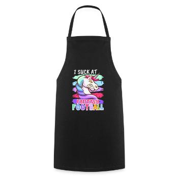Fantasy Football Loser I suck at Fantasy Football - Cooking Apron - black - Front - AI Model Male 185 dark (185cm)