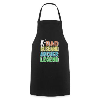 Dad Husband Archer Legend Retro Archery Hunting - Cooking Apron - black - Front - AI Model Male 185 dark (185cm)