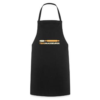 Pizza Bäcker Konditor | Teig Masseurin - Kochschürze - Schwarz - Vorne - AI Model Male 185 dark (185cm)