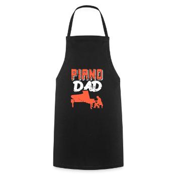 Piano DAD Rétro Awesome Pianist Dad T-Shirt - Tablier de cuisine - noir - Devant - AI Model Male 185 dark (185cm)