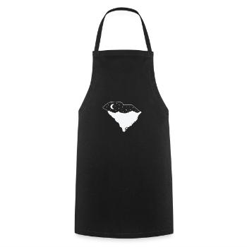 South Carolina Map with Skyline USA - Cooking Apron - black - Front - AI Model Male 185 dark (185cm)