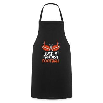I suck at Fantasy Football Loser - Cooking Apron - black - Front - AI Model Male 185 dark (185cm)