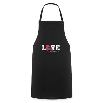 Utah Love États-Unis Amérique État - Tablier de cuisine - noir - Devant - AI Model Male 185 dark (185cm)