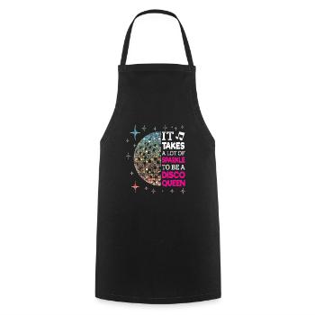 Vintage Disco Fever Lifes Party Retro Groovy Club - Kochschürze - Schwarz - Vorne - AI Model Male 185 dark (185cm)