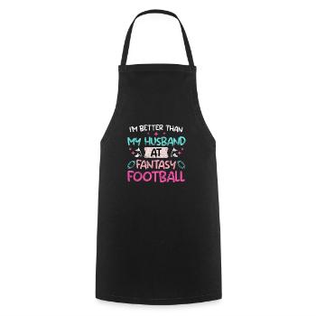 Femme de football Fantasy - Tablier de cuisine - noir - Devant - AI Model Male 185 dark (185cm)