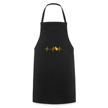 Drôle d’amateur de fromage Humour Fromage - Tablier de cuisine - noir - Devant - AI Model Male 185 dark (185cm)