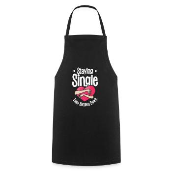 Single Vintage fan Single Quotes Retro Single - Cooking Apron - black - Front - AI Model Male 185 dark (185cm)