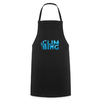 Climbing Extreme sport climbing - Cooking Apron - black - Front - AI Model Male 185 dark (185cm)