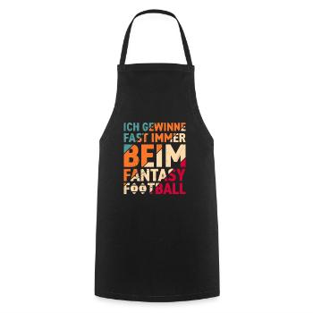 Je gagne presque toujours au football Fantasy - Tablier de cuisine - noir - Devant - AI Model Male 185 dark (185cm)
