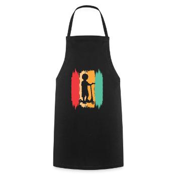 Scooter Stunt Scooter for Kids Retro - Cooking Apron - black - Front - AI Model Male 185 dark (185cm)