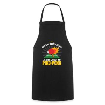 Tennis De Table | Ping Pong - Tablier de cuisine - noir - Devant - AI Model Male 185 dark (185cm)