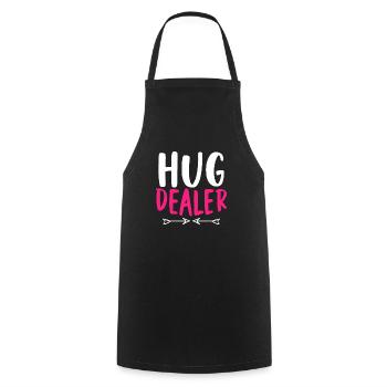 Hug Dealer Embrace Friendship Love Affection - Tablier de cuisine - noir - Devant - AI Model Male 185 dark (185cm)