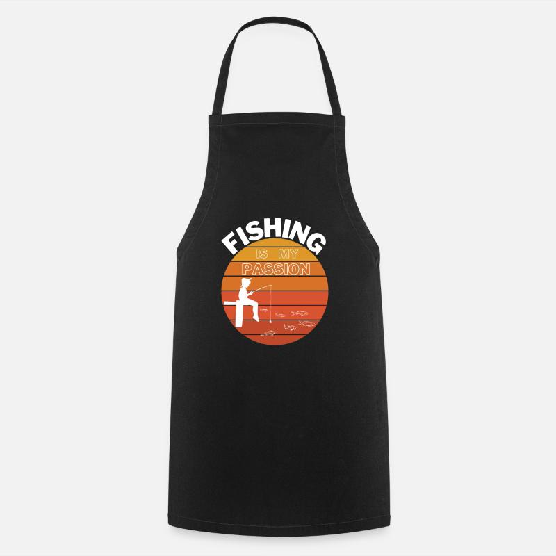 Fishing Passion - Cooking Apron - black