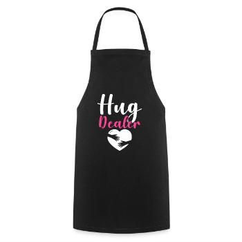 Hug Dealer Embrace Friendship Love Affection - Tablier de cuisine - noir - Devant - AI Model Male 185 dark (185cm)
