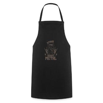 Stand for Heavy Metal Music Band Genre - Cooking Apron - black - Front - AI Model Male 185 dark (185cm)