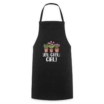 Gardening Plants Gardener Plantation Nature Gift - Cooking Apron - black - Front - AI Model Male 185 dark (185cm)