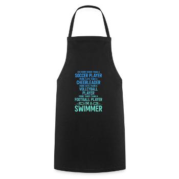 Lustiges Schwimmen Schwimmer - Kochschürze - Schwarz - Vorne - AI Model Male 185 dark (185cm)