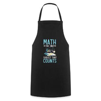 Math The Only Subject That Counts Math Teacher - Cooking Apron - black - Front - AI Model Male 185 dark (185cm)