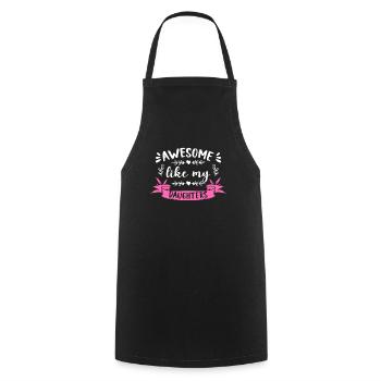 Génial comme mes filles maman mère belle-maman - Tablier de cuisine - noir - Devant - AI Model Male 185 dark (185cm)