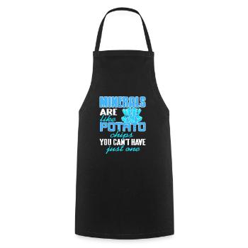 Minerals Are Like Potato Chips Funny Collector - Cooking Apron - black - Front - AI Model Male 185 dark (185cm)
